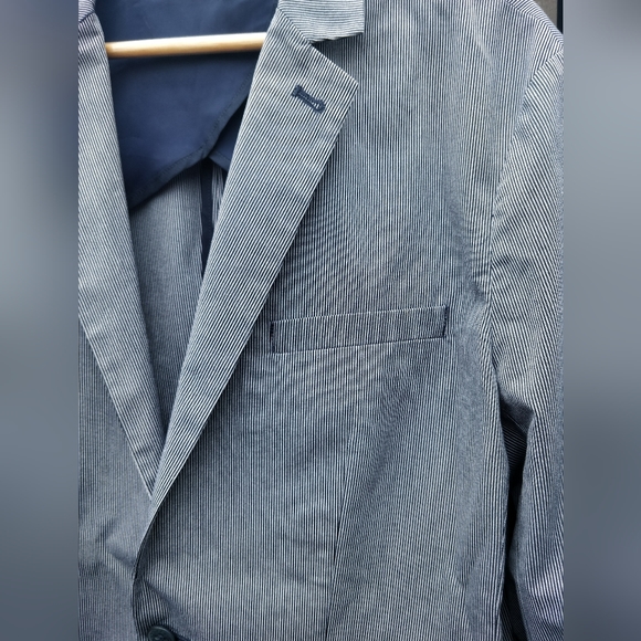 Pinstripe Armani Exchange Suit Jacket - Picture 3 of 8